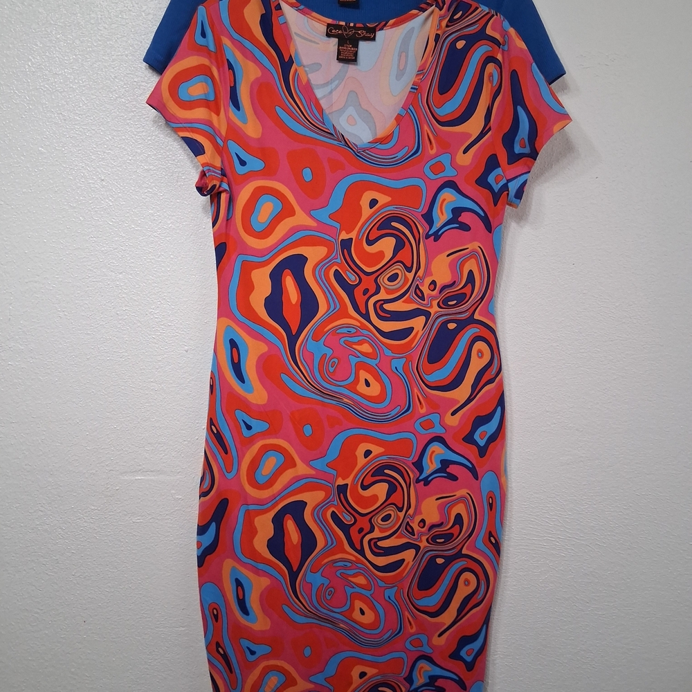 NWT's Womens Set Of 2 Coco And Shay Apparel Vivid Swirl  Dress Size Large